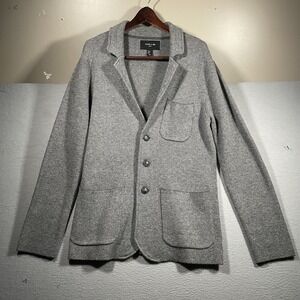 Porter & Ash London Cardigan Wool Blend Sweater 3 Button Mens Medium